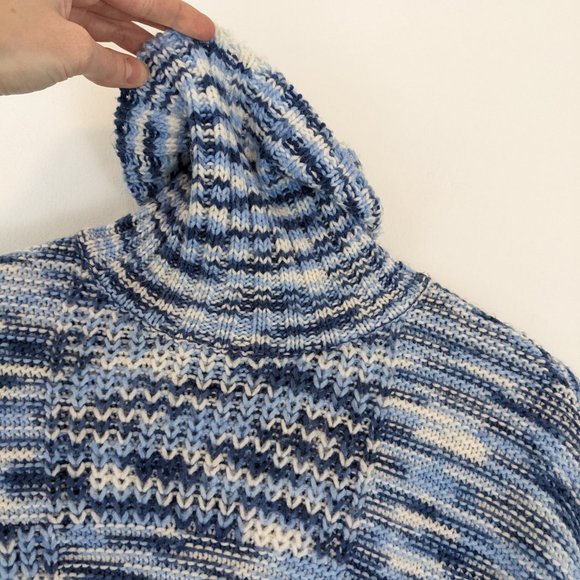 STAUD   Benny Intarsia-knit Turtleneck Sweater In Blue - Picture 9 of 12